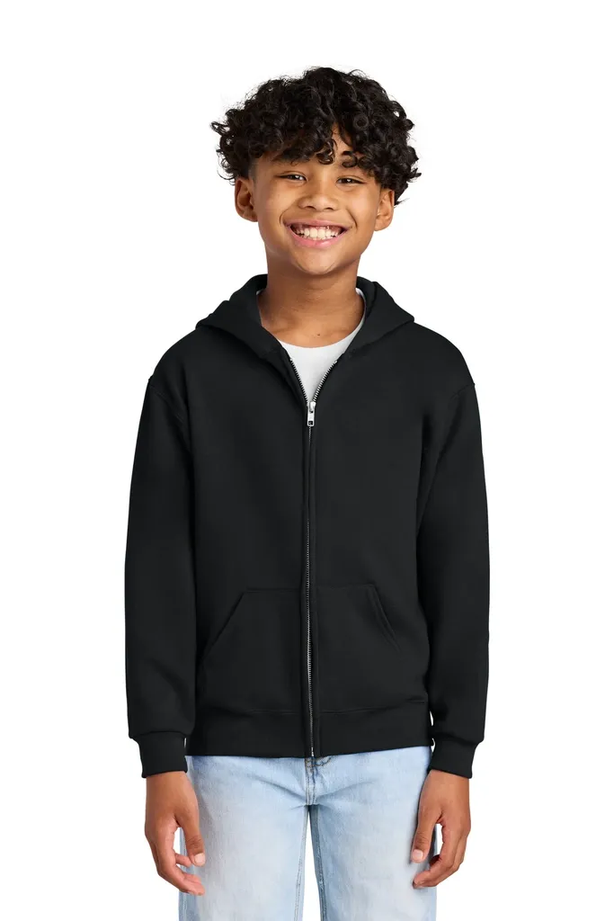 Jerzees® - Youth NuBlend® Full-Zip Hooded Sweatshirt.  993B - additional view 3