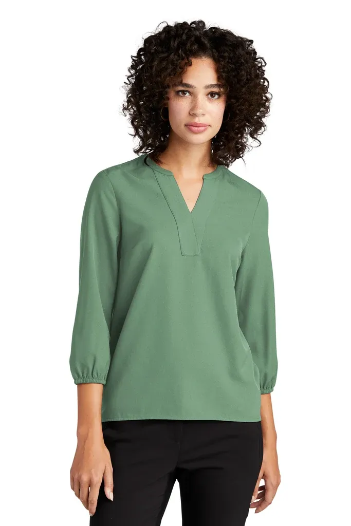 Mercer+Mettle® Women's Stretch Crepe 3/4-Sleeve Blouse MM2011 - additional view 2