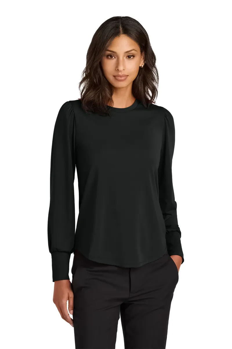 Mercer+Mettle® Women's Stretch Jersey Long Sleeve Blouson Top MM1019 - additional view 3