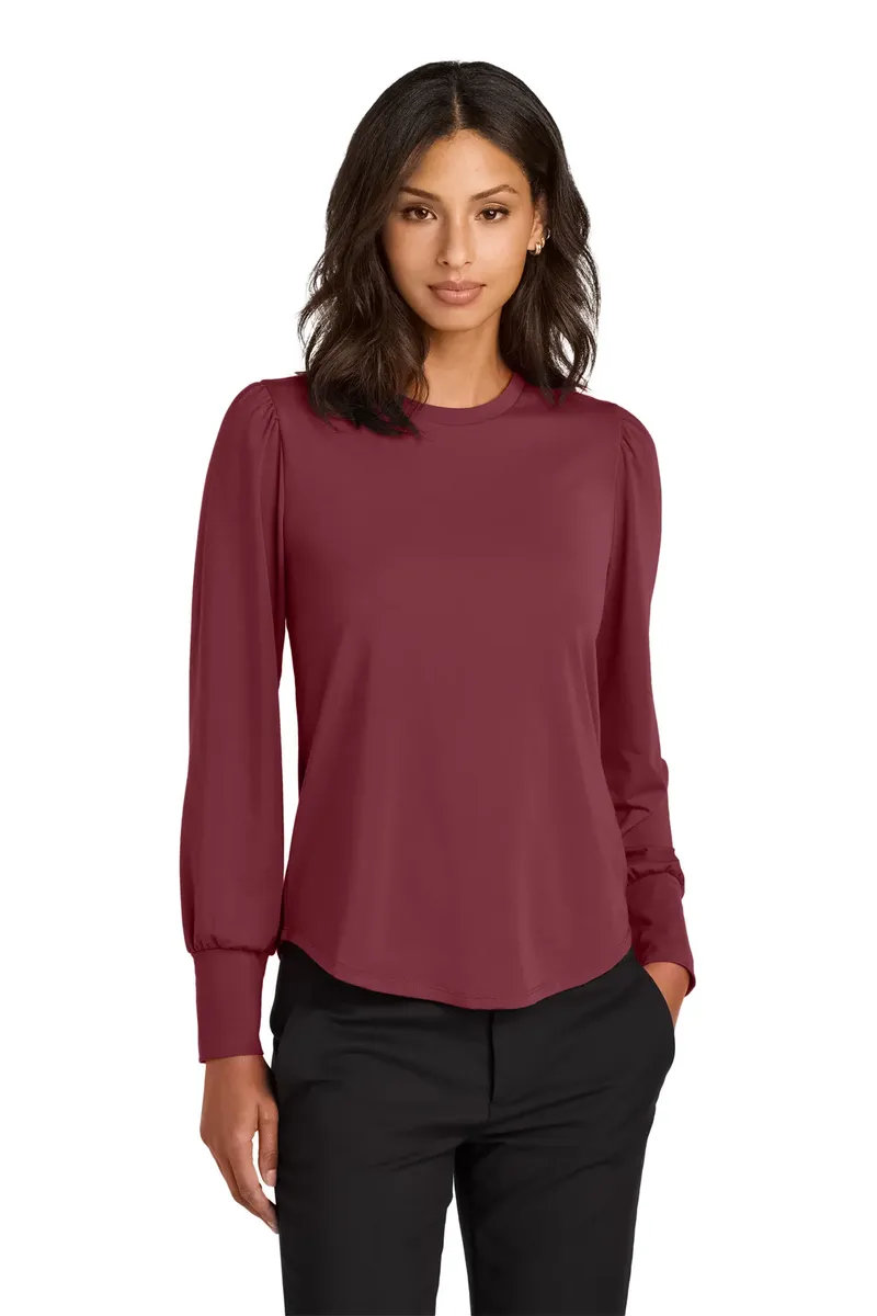Mercer+Mettle® Women's Stretch Jersey Long Sleeve Blouson Top MM1019 - additional view 2