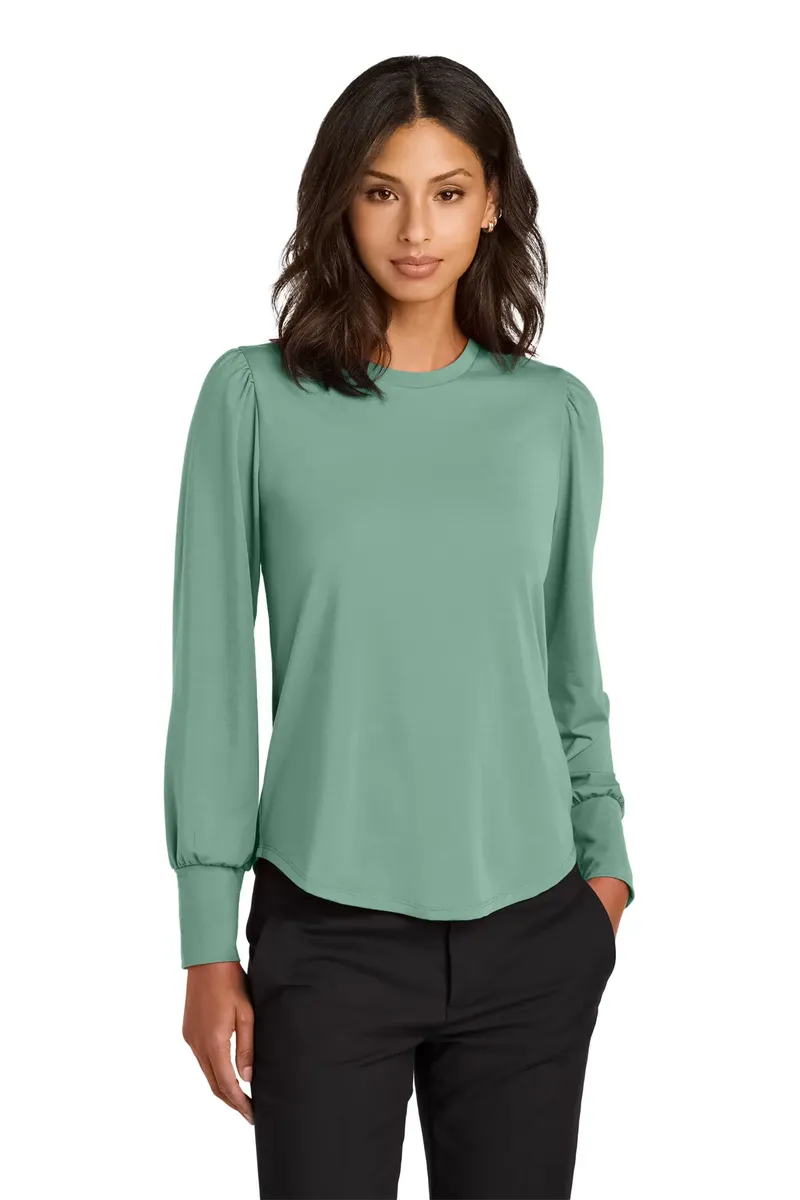 Mercer+Mettle® Women's Stretch Jersey Long Sleeve Blouson Top MM1019 - additional view 1