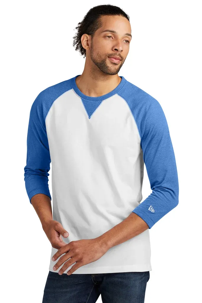 New Era ® Sueded Cotton Blend 3/4-Sleeve Baseball Raglan Tee. NEA121 - additional view 4