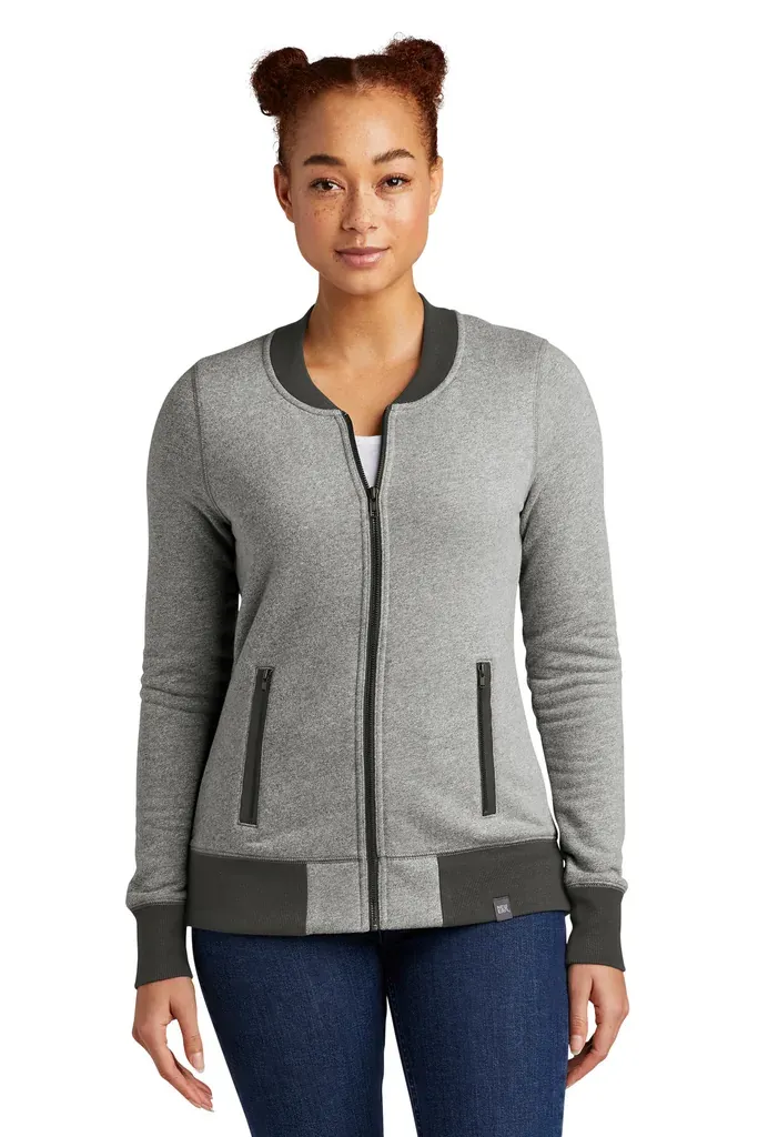 New Era® Women's French Terry Baseball Full-Zip. LNEA503 - additional view 2
