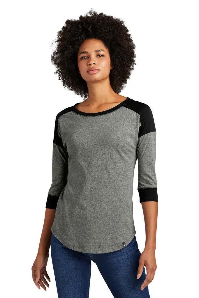 New Era ® Women's Heritage Blend 3/4-Sleeve Baseball Raglan Tee. LNEA104 - additional view 7