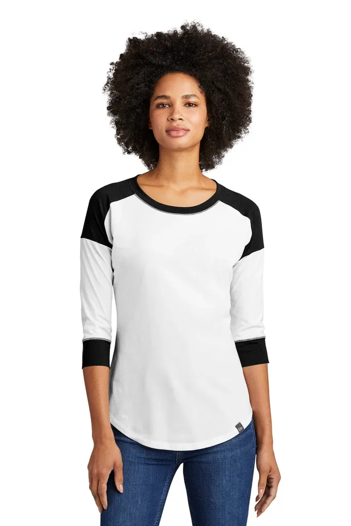 New Era ® Women's Heritage Blend 3/4-Sleeve Baseball Raglan Tee. LNEA104 - additional view 3