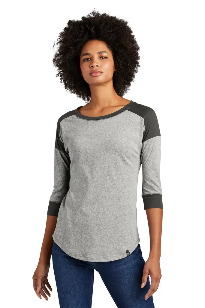 New Era ® Women's Heritage Blend 3/4-Sleeve Baseball Raglan Tee. LNEA104 - additional view 8