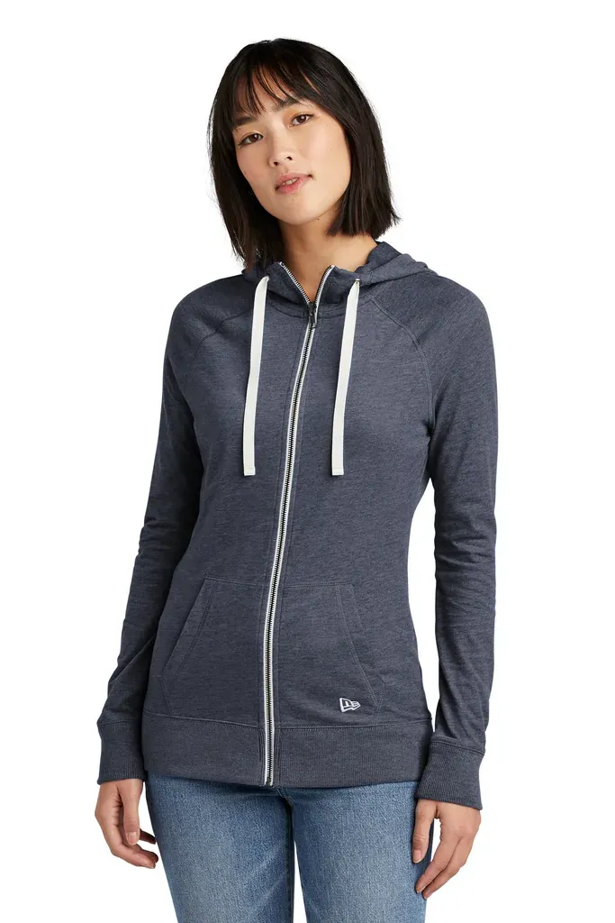 New Era® Women's Sueded Cotton Blend Full-Zip Hoodie. LNEA122 - additional view 2