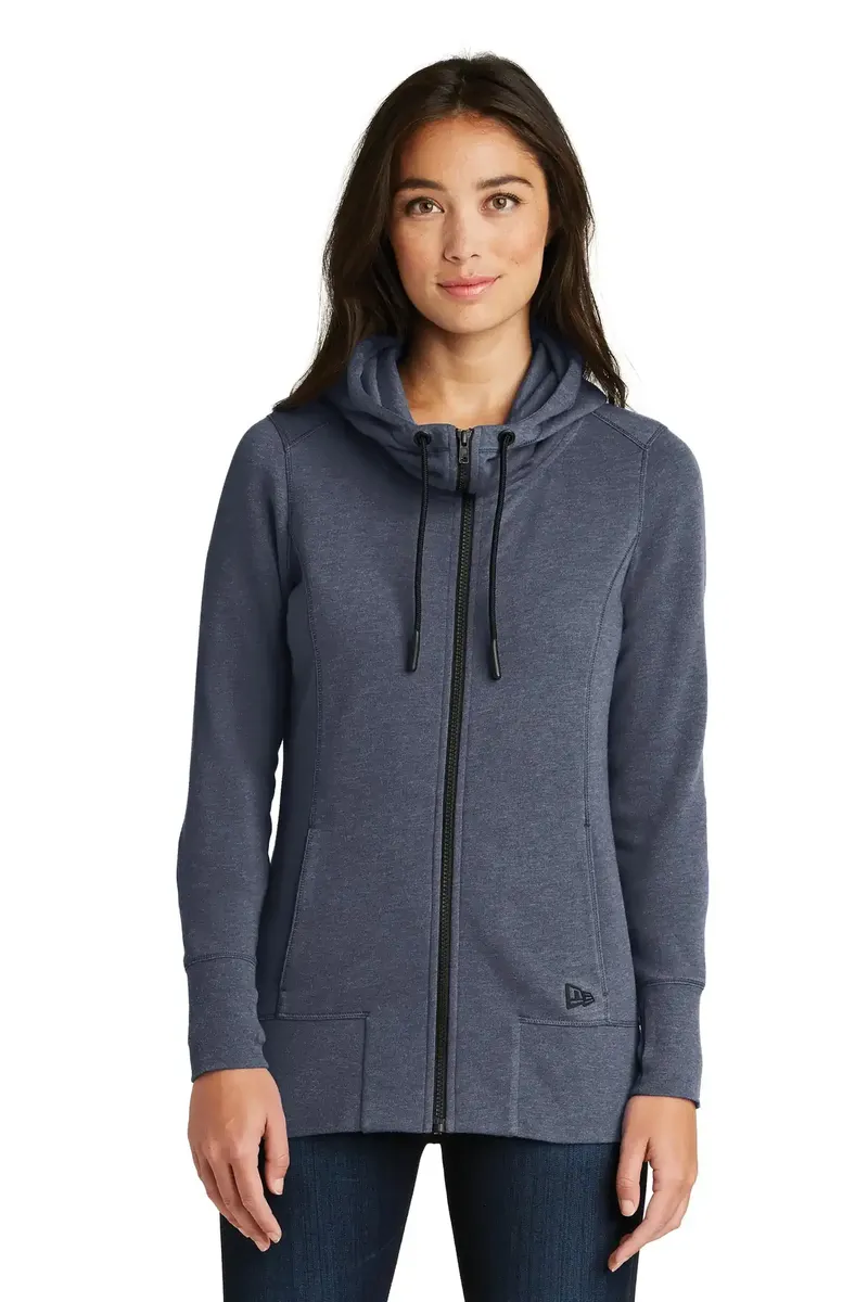 New Era ® Women's Tri-Blend Fleece Full-Zip Hoodie. LNEA511 - additional view 1