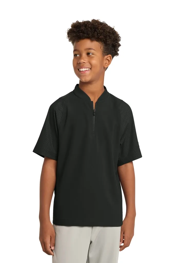 New Era ® Youth Cage Short Sleeve 1/4-Zip Jacket. YNEA600 - additional view 3