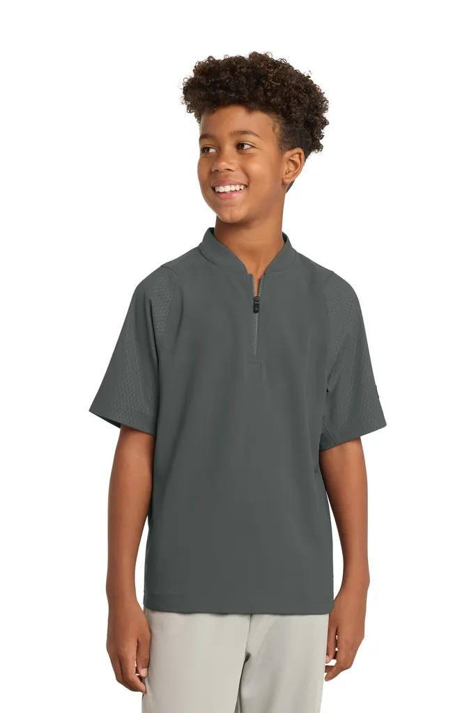 New Era ® Youth Cage Short Sleeve 1/4-Zip Jacket. YNEA600 - additional view 2