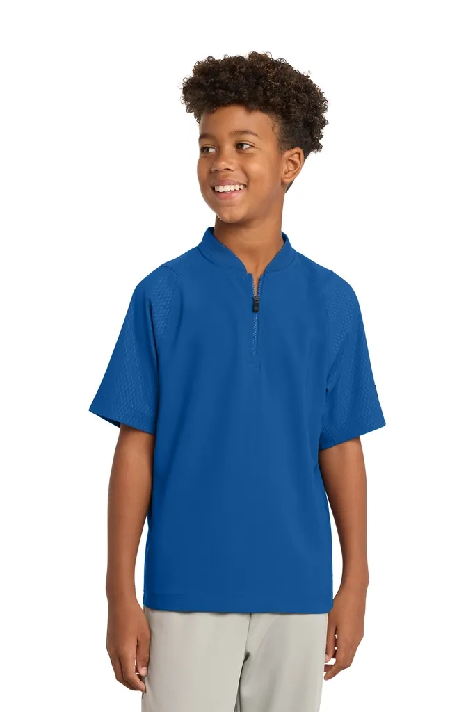 New Era ® Youth Cage Short Sleeve 1/4-Zip Jacket. YNEA600 - additional view 1