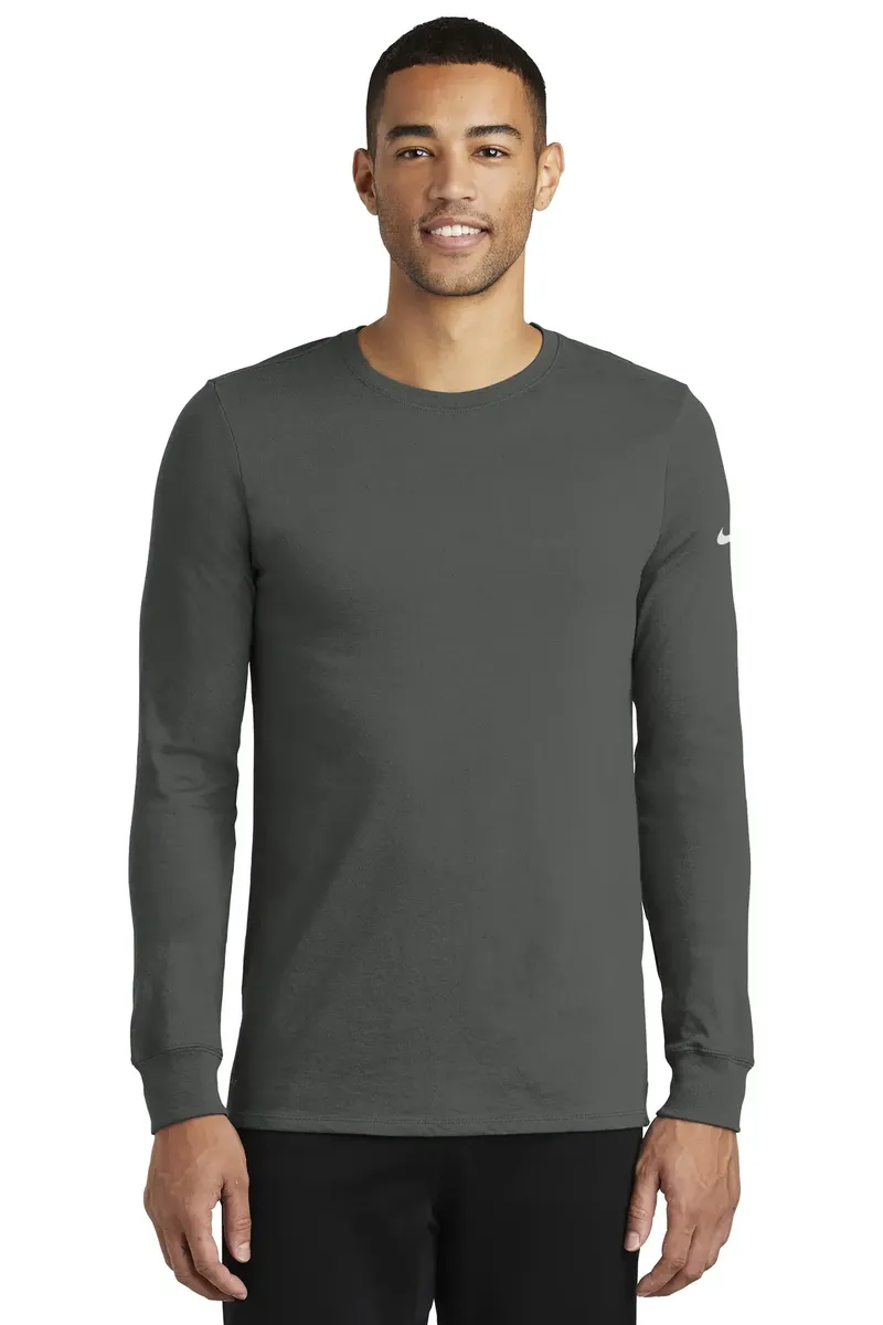 Nike Dri-FIT Cotton/Poly Long Sleeve Tee. NKBQ5230 - additional view 5