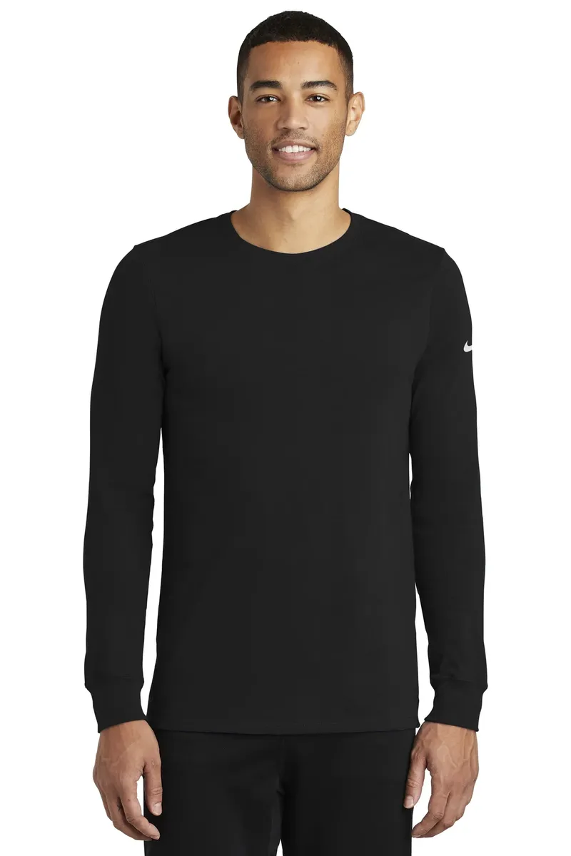 Nike Dri-FIT Cotton/Poly Long Sleeve Tee. NKBQ5230 - additional view 2