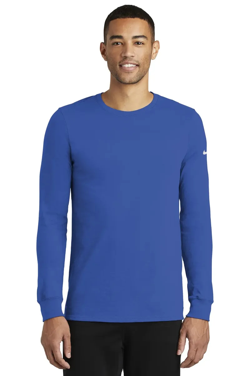 Nike Dri-FIT Cotton/Poly Long Sleeve Tee. NKBQ5230 - additional view 1