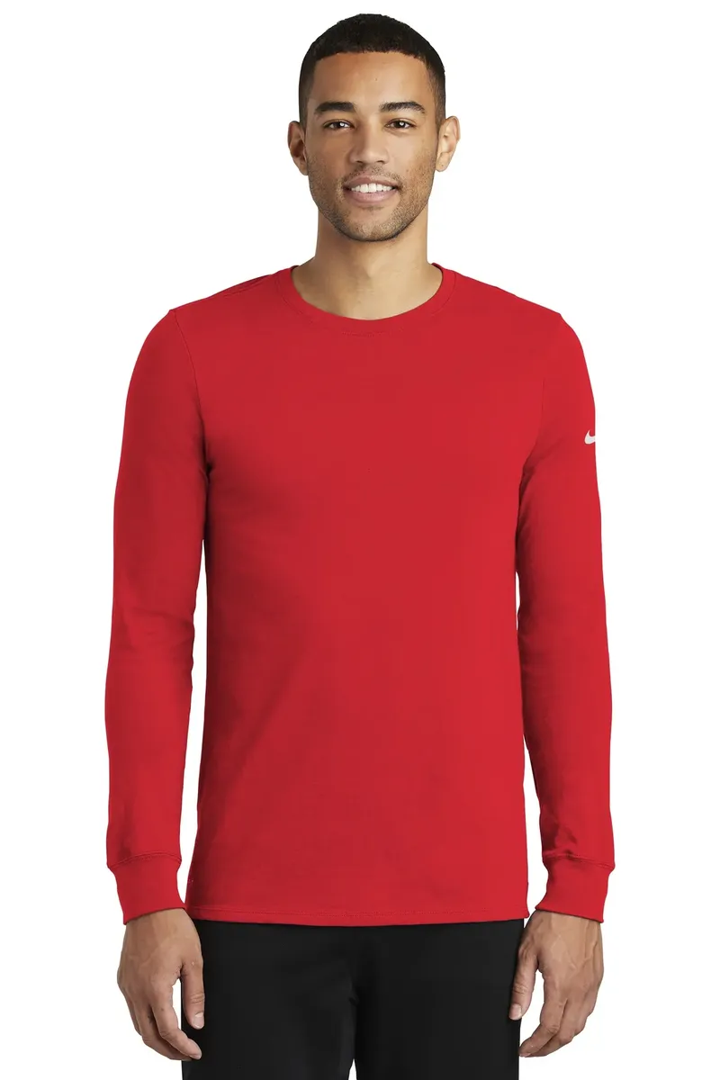Nike Dri-FIT Cotton/Poly Long Sleeve Tee. NKBQ5230 - additional view 4