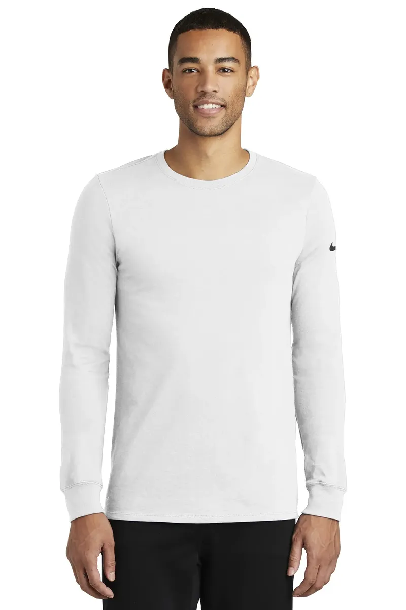 Nike Dri-FIT Cotton/Poly Long Sleeve Tee. NKBQ5230 - additional view 3