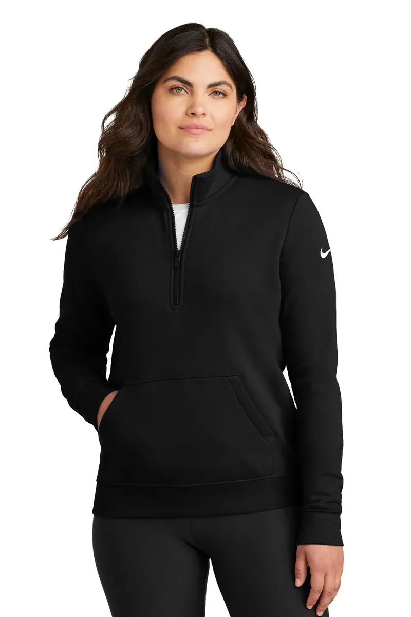 Nike Women's Club Fleece Sleeve Swoosh 1/2-Zip NKDX6720 - additional view 5