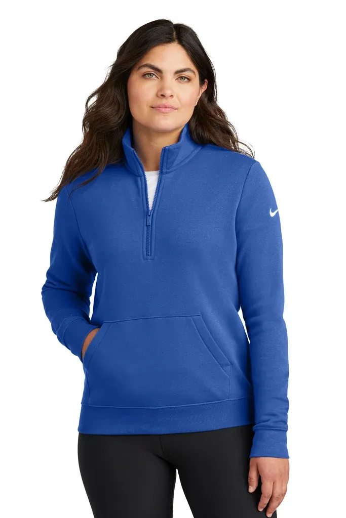 Nike Women's Club Fleece Sleeve Swoosh 1/2-Zip NKDX6720 - additional view 4
