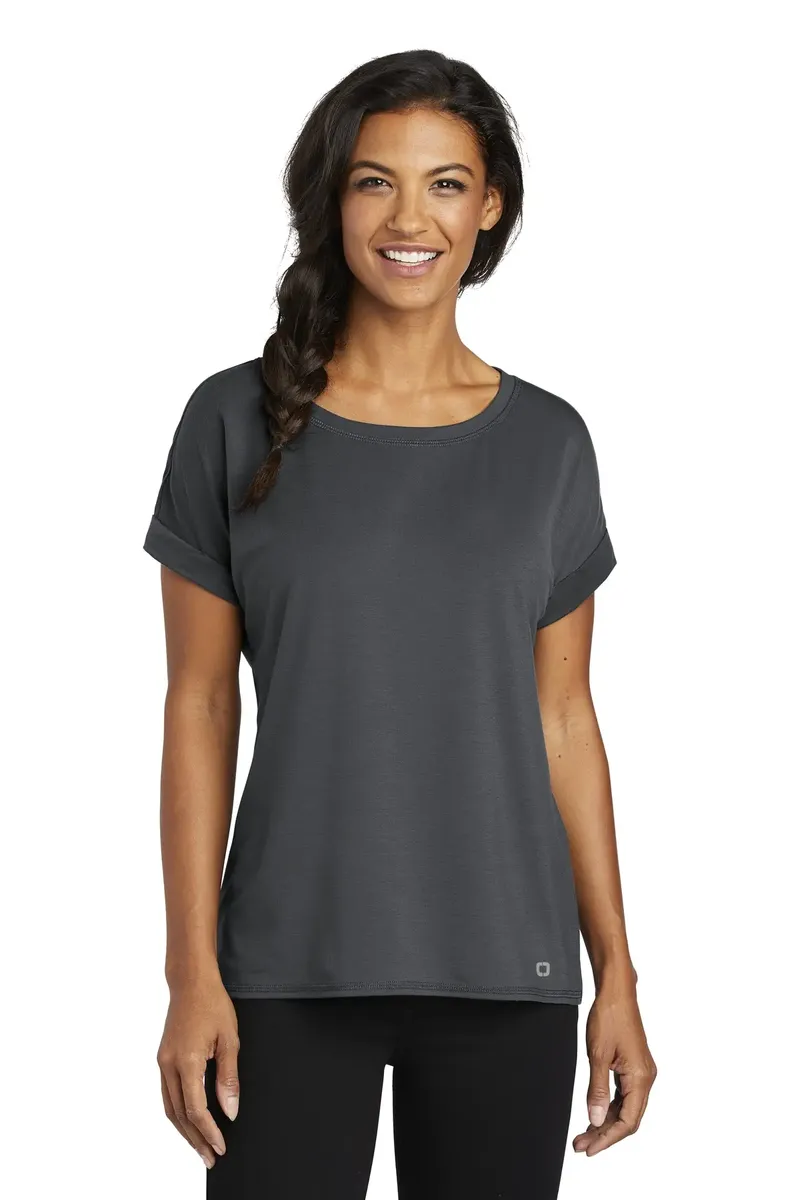 OGIO ® Ladies Luuma Cuffed Short Sleeve. LOG800 - additional view 3