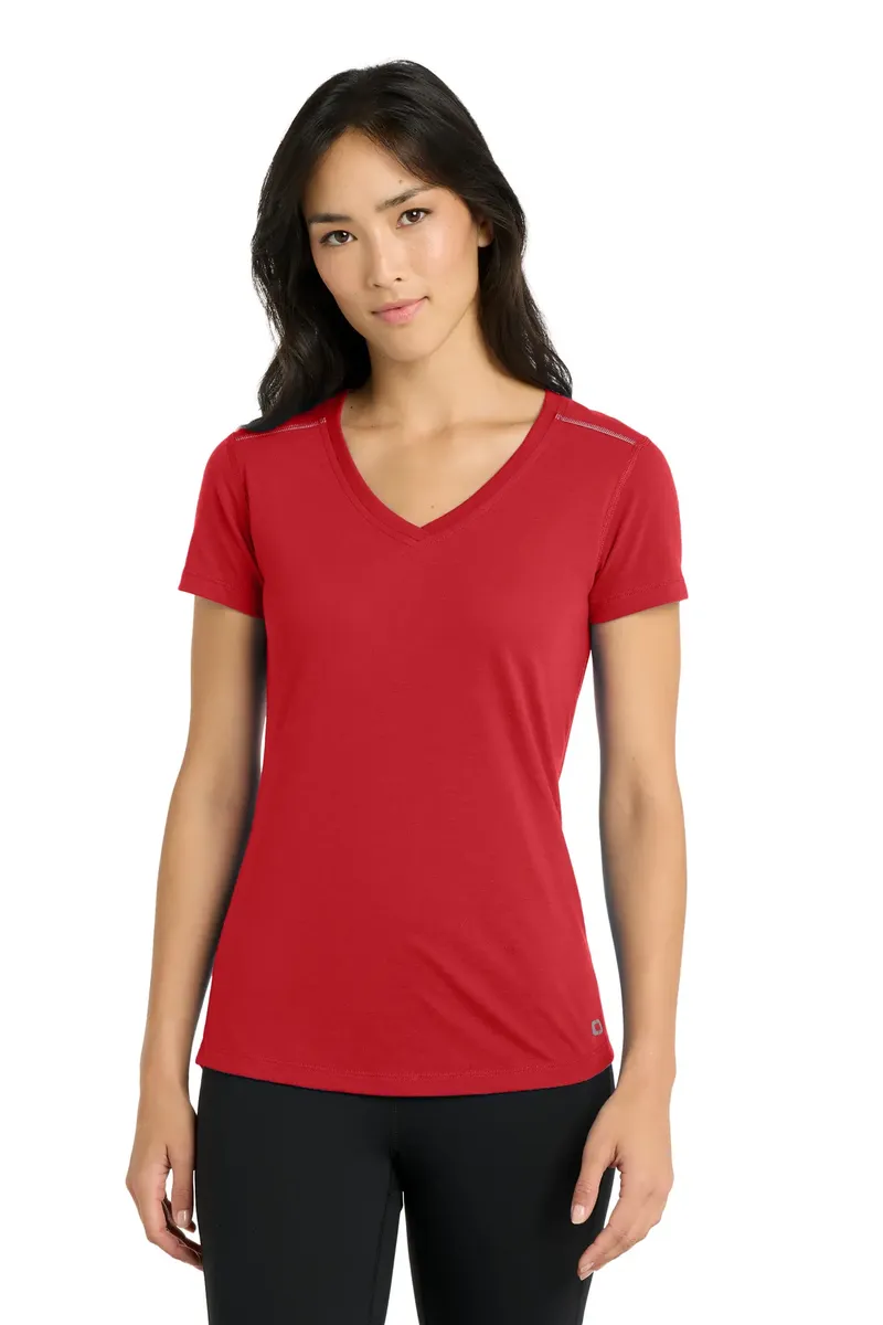 OGIO ® Women's Peak V-Neck Tee. LOE337 - additional view 1