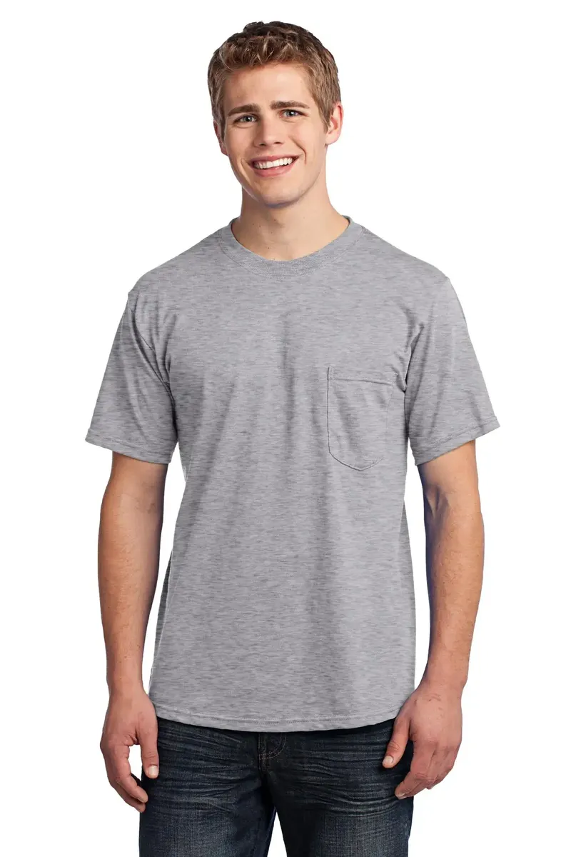 DISCONTINUED Port & Company® - All-American Pocket Tee. USA100P - additional view 2