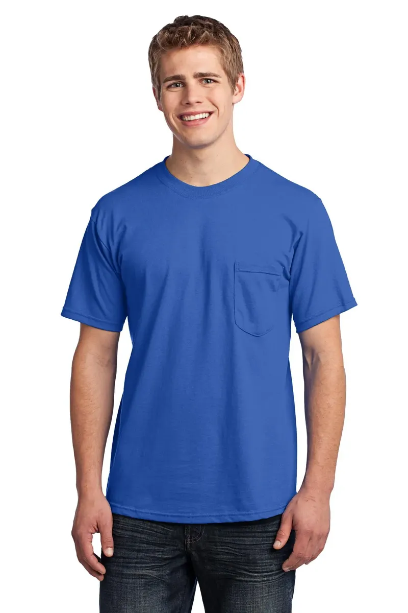 DISCONTINUED Port & Company® - All-American Pocket Tee. USA100P - additional view 3