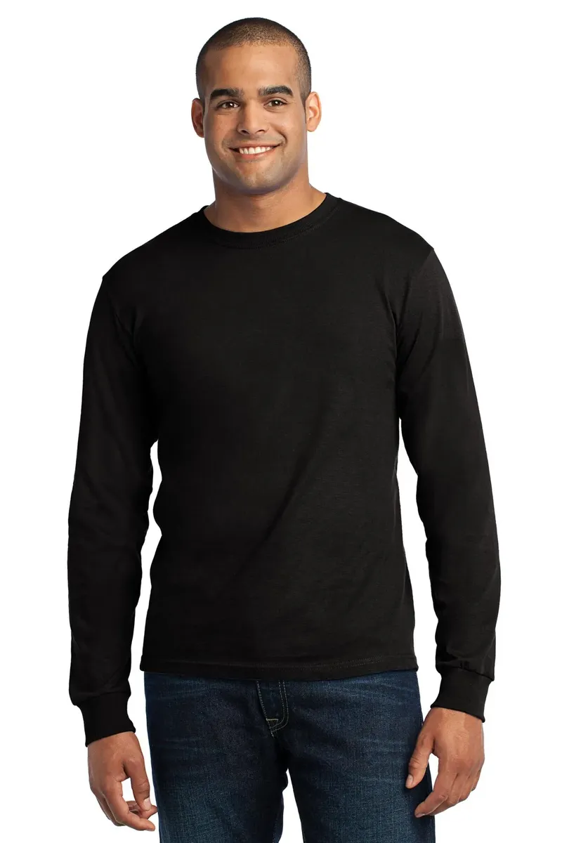 DISCONTINUED Port & Company® - Long Sleeve All-American Tee. USA100LS - additional view 7