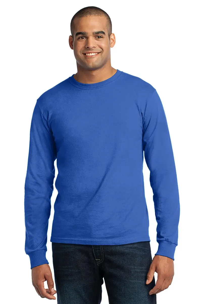 DISCONTINUED Port & Company® - Long Sleeve All-American Tee. USA100LS - additional view 6