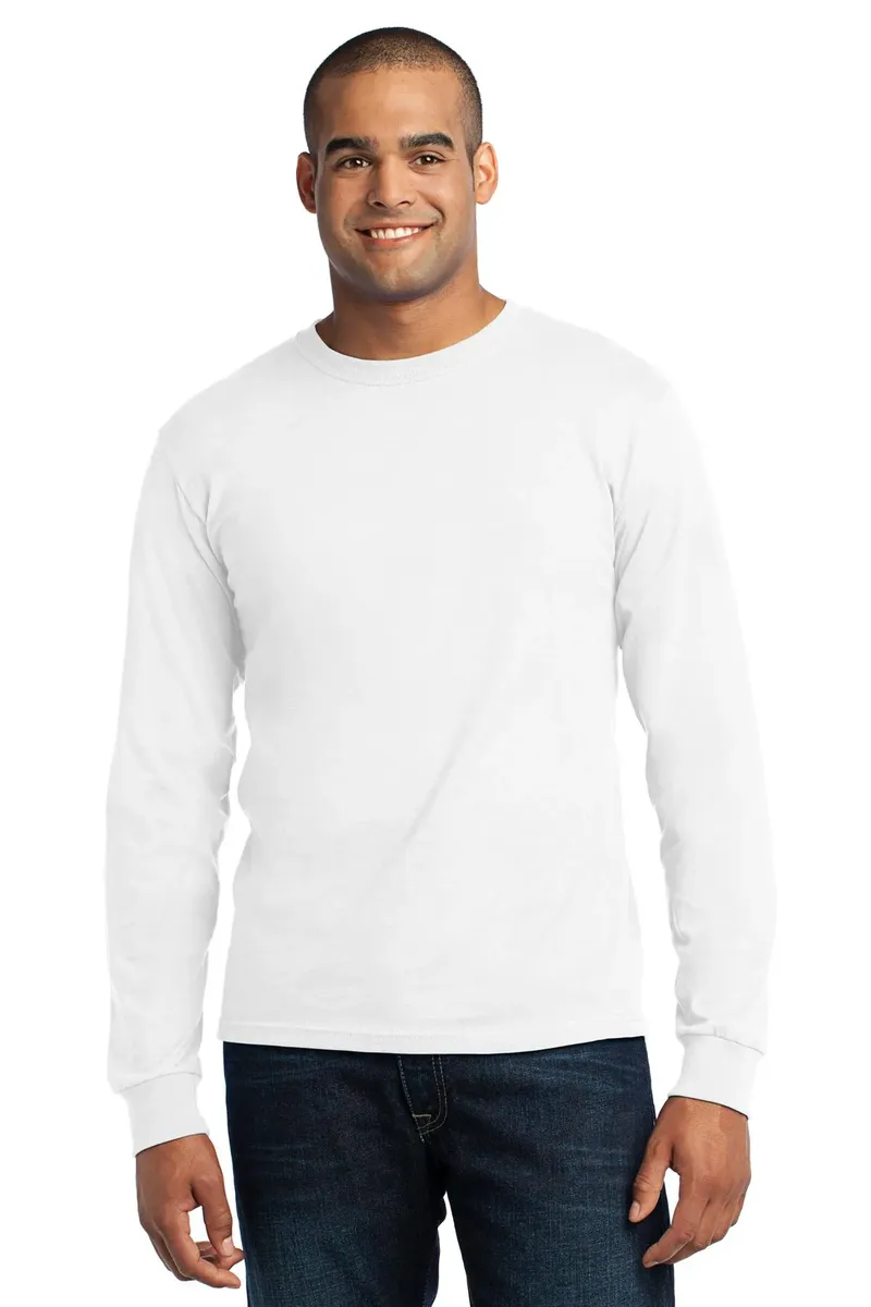 DISCONTINUED Port & Company® - Long Sleeve All-American Tee. USA100LS - additional view 5