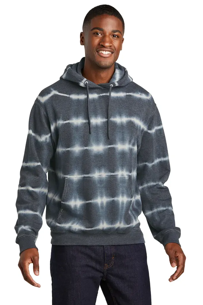 Port & Co Allover Stripe Tie-Dye Fleece PC143 - additional view 4