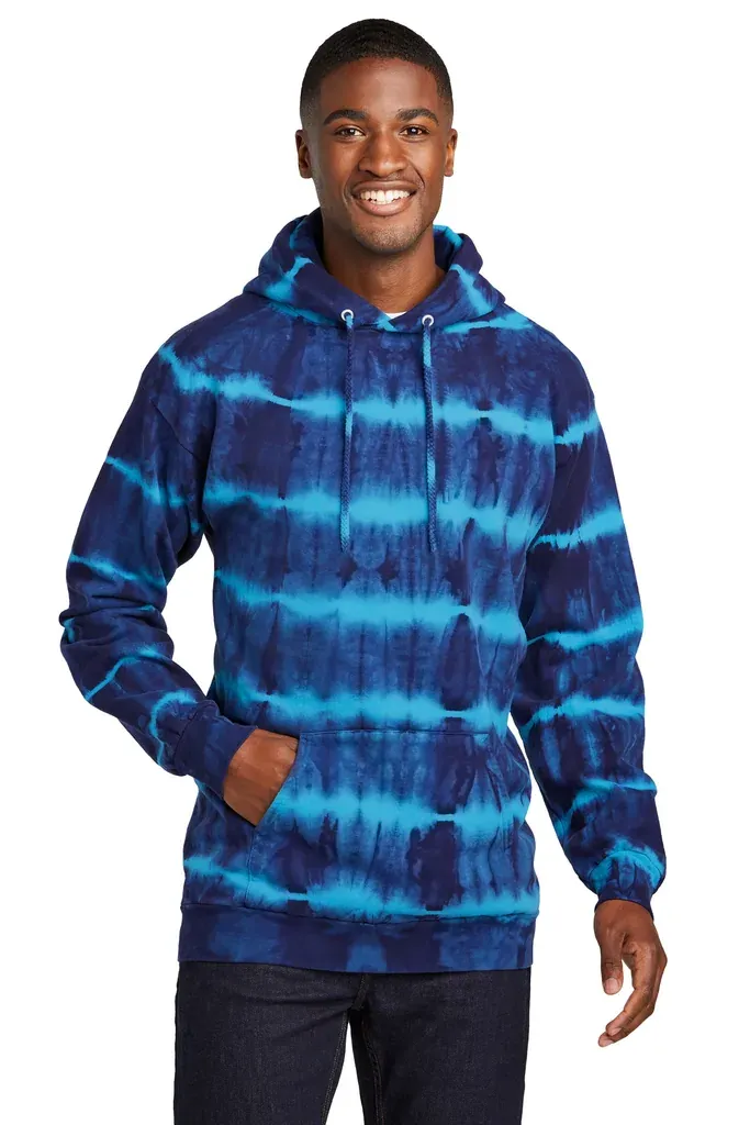 Port & Co Allover Stripe Tie-Dye Fleece PC143 - additional view 3