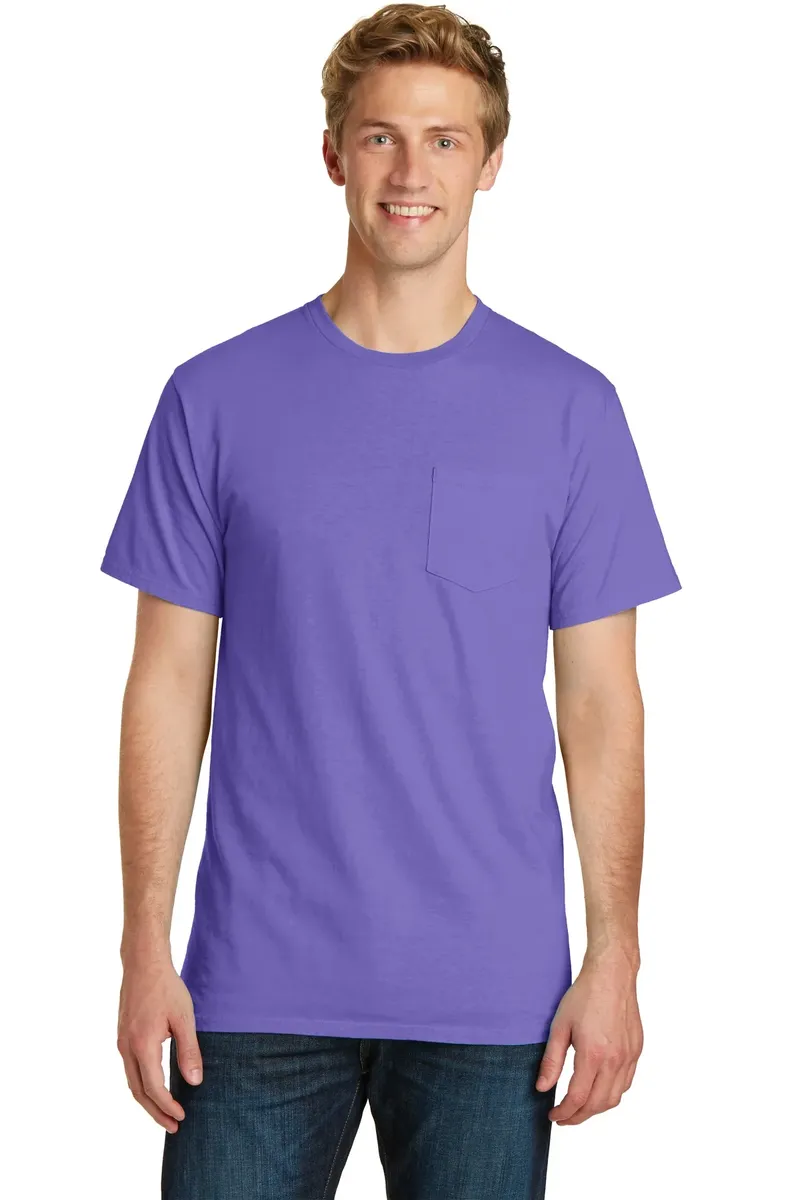 Port & Co Beach Wash® Garment-Dyed Pocket Tee.  PC099P - additional view 9