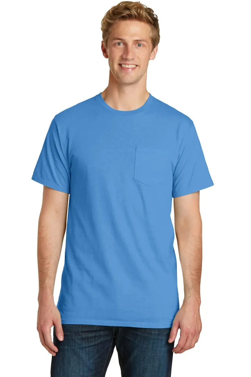 Port & Co Beach Wash® Garment-Dyed Pocket Tee.  PC099P - additional view 1