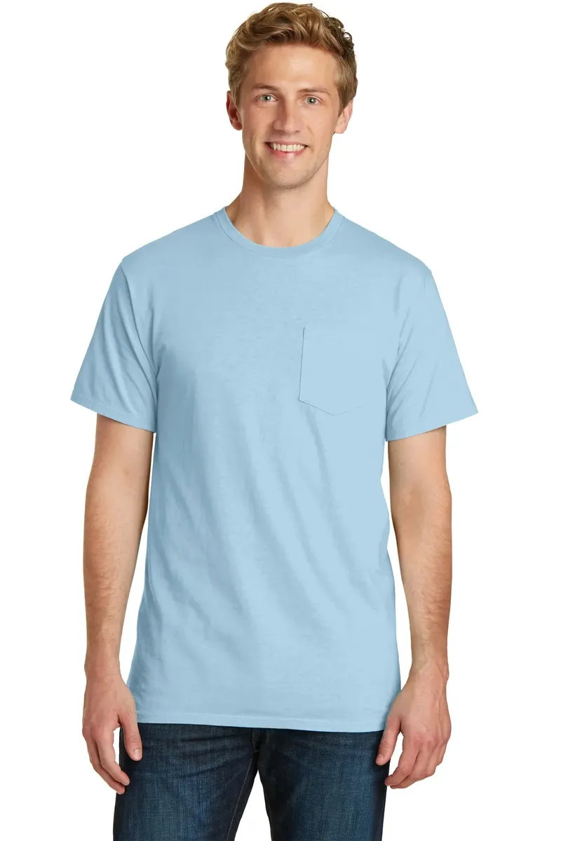 Port & Co Beach Wash® Garment-Dyed Pocket Tee.  PC099P - additional view 4