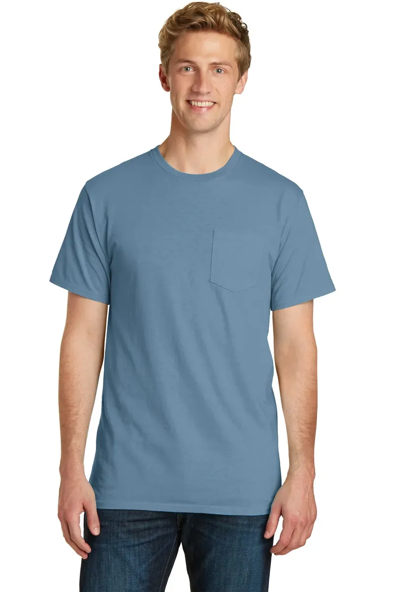 Port & Co Beach Wash® Garment-Dyed Pocket Tee.  PC099P