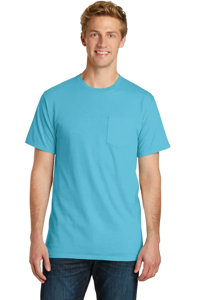 Port & Co Beach Wash® Garment-Dyed Pocket Tee.  PC099P - additional view 10