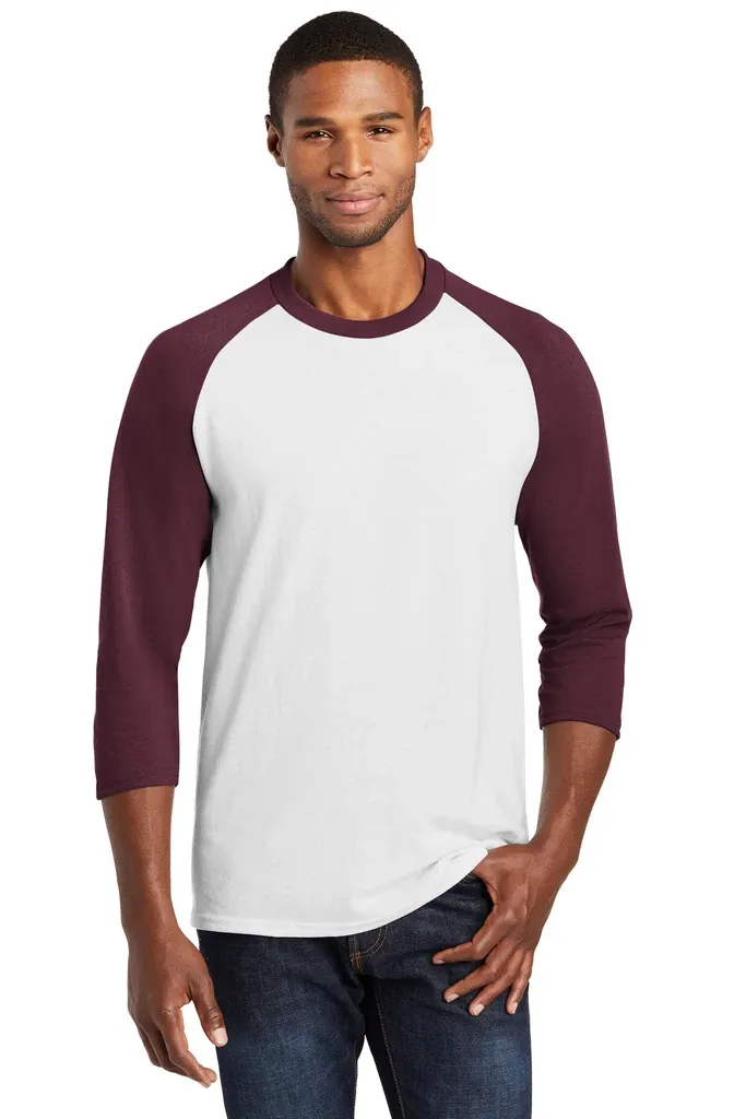 Port & Co Core Blend 3/4-Sleeve Raglan Tee. PC55RS - additional view 1