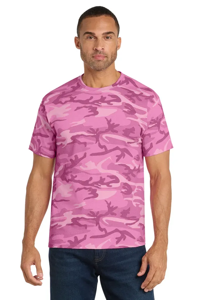 Port & Co Core Cotton Camo Tee.  PC54C