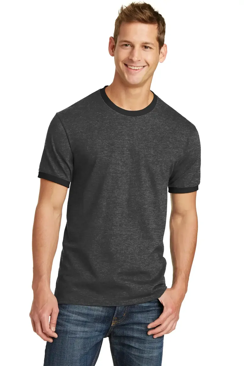 Port & Co Core Cotton Ringer Tee.  PC54R - additional view 2