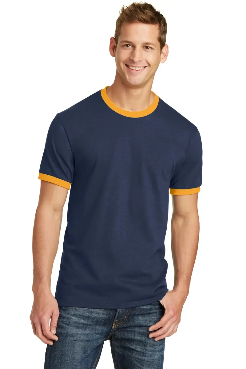 Port & Co Core Cotton Ringer Tee.  PC54R - additional view 7