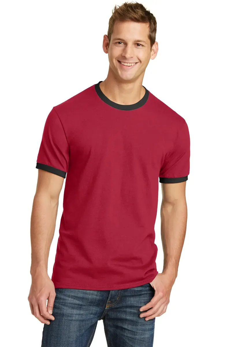Port & Co Core Cotton Ringer Tee.  PC54R - additional view 6