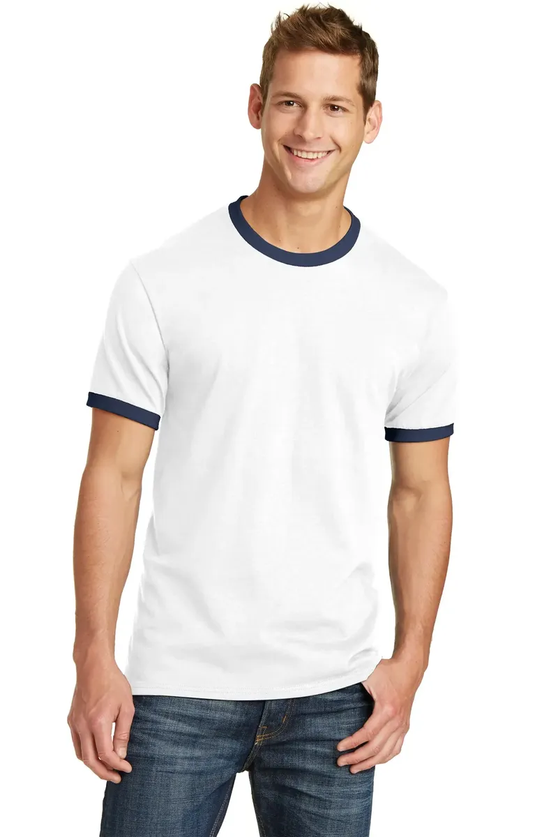 Port & Co Core Cotton Ringer Tee.  PC54R - additional view 8