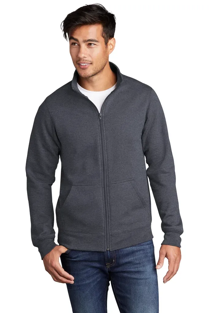 Port & Co Core Fleece Cadet Full-Zip Sweatshirt PC78FZ - additional view 4