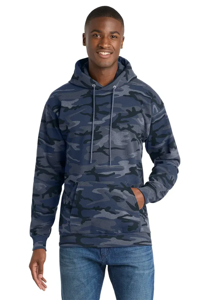 Port & Co Core Fleece Camo Pullover Hooded Sweatshirt. PC78HC - additional view 2