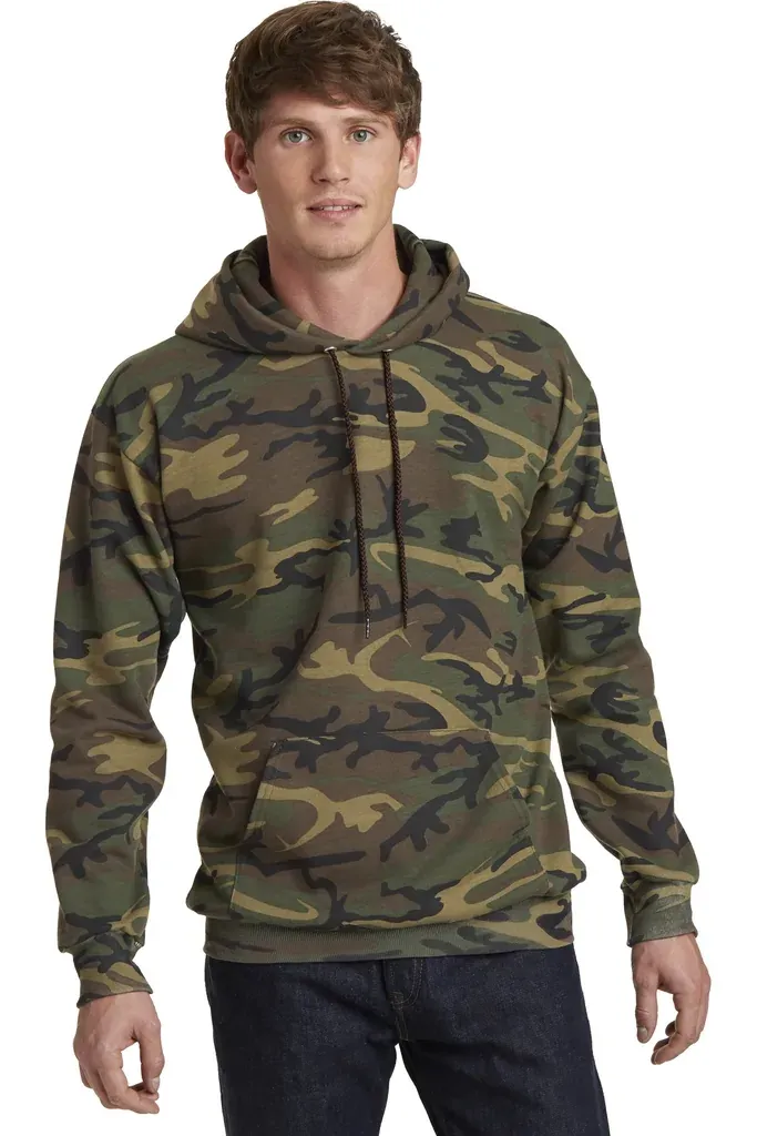 Port & Co Core Fleece Camo Pullover Hooded Sweatshirt. PC78HC - additional view 4
