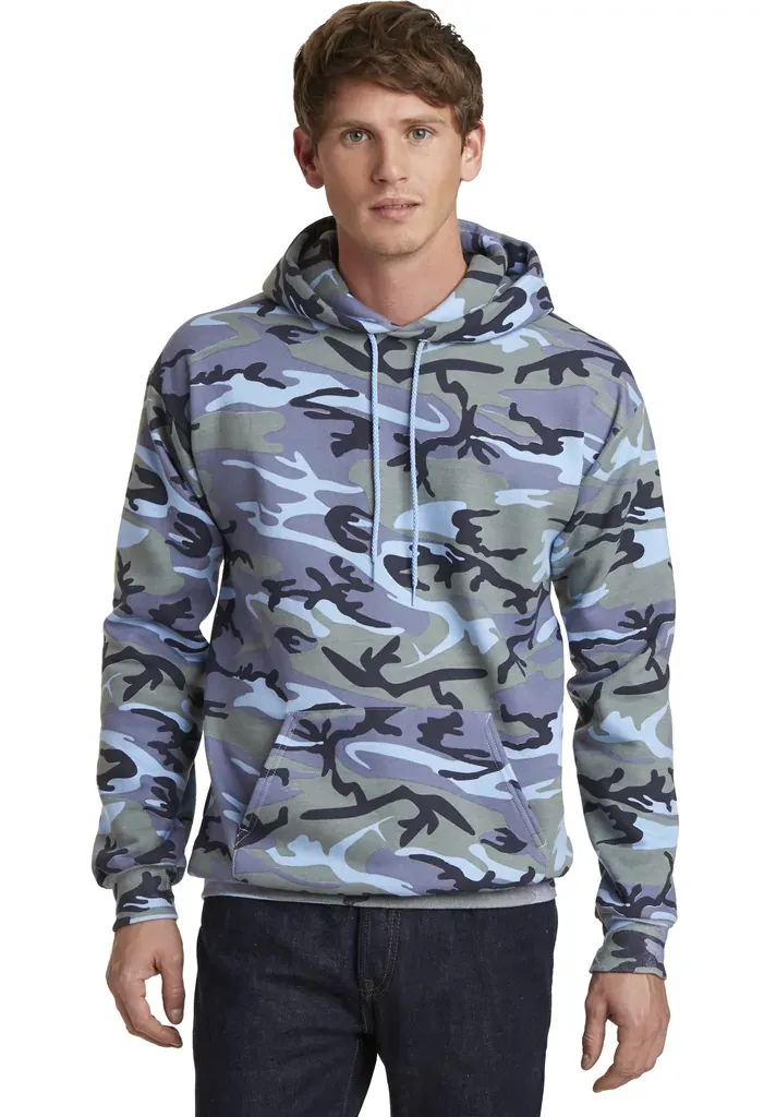 Port & Co Core Fleece Camo Pullover Hooded Sweatshirt. PC78HC - additional view 7