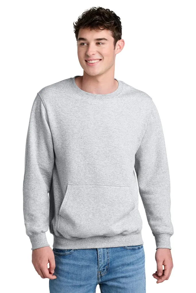 Port & Co Core Fleece Crewneck Pocket Sweatshirt PC78PKT - additional view 3