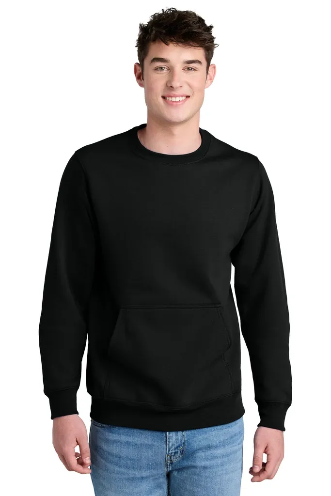 Port & Co Core Fleece Crewneck Pocket Sweatshirt PC78PKT - additional view 8