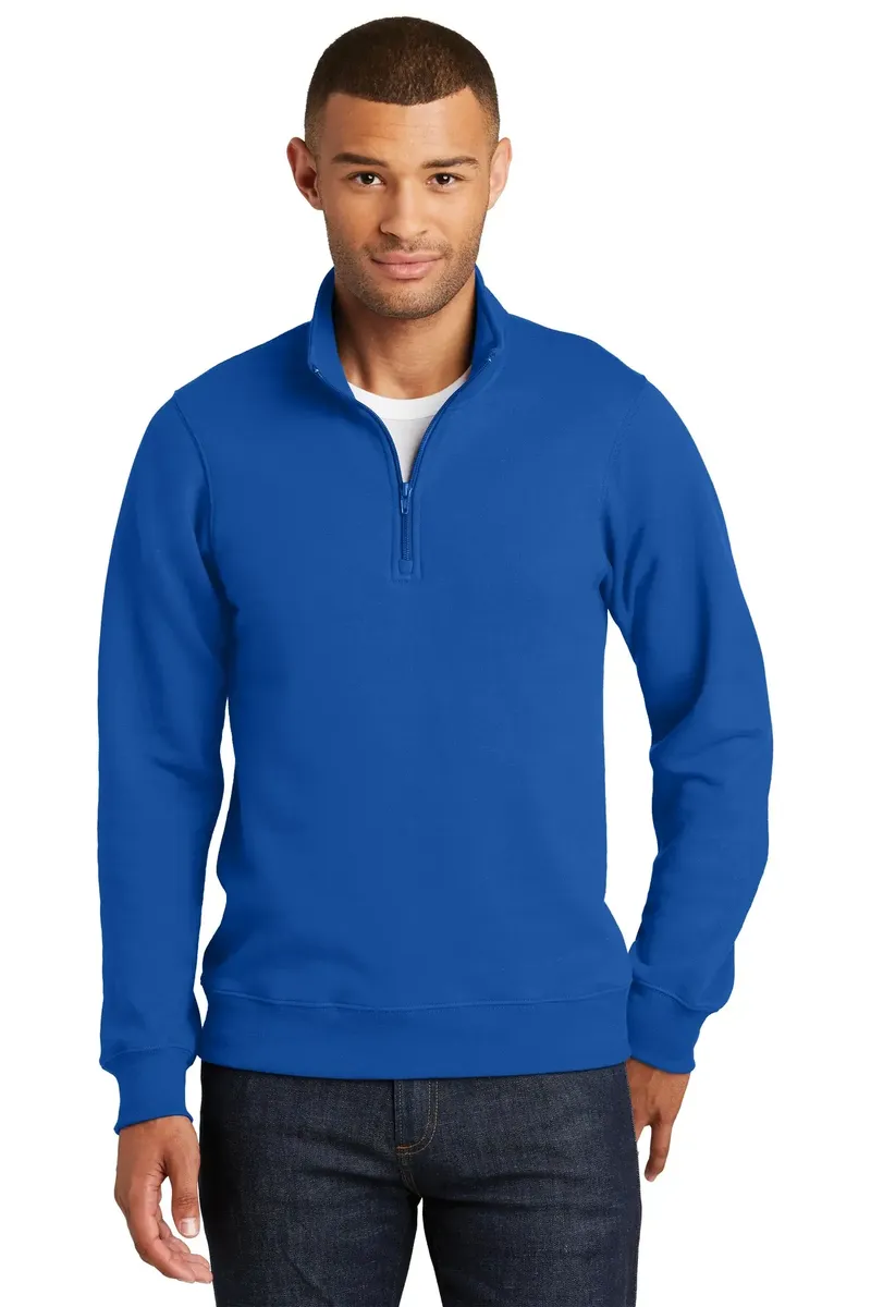 Port & Co Fan Favorite Fleece 1/4-Zip Pullover Sweatshirt. PC850Q - additional view 1