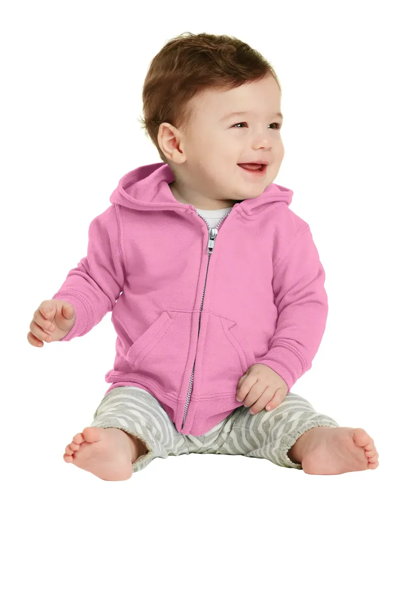Port & Co Infant Core Fleece Full-Zip Hooded Sweatshirt. CAR78IZH - additional view 2